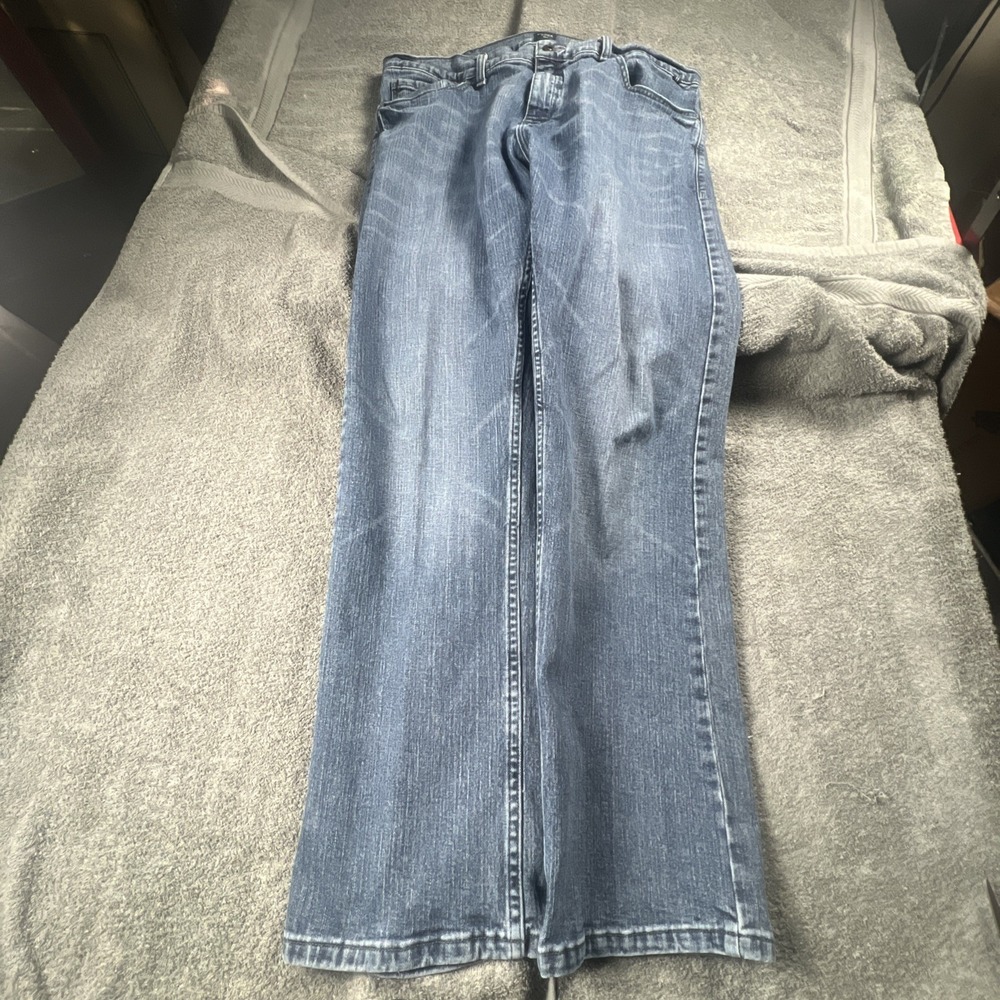 Nautica Jeans Mens 38x32 Blue Dark Wash Cotton Stretch Original Relaxed Fit